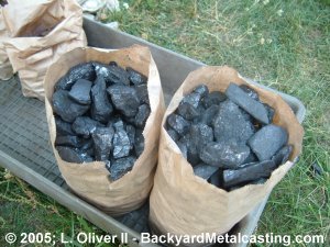 Two bags of real coal