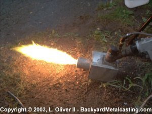 Testing the waste oil burner
