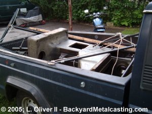 The milling machine in the pickup truck