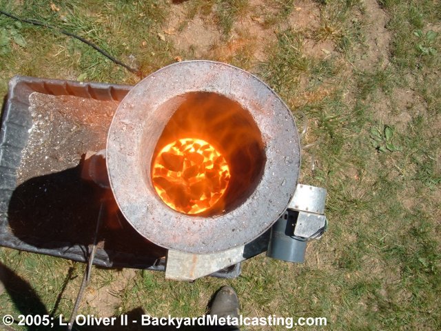 A homemade "blast" furnace 3