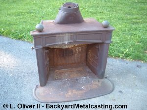 Cast iron fireplace insert