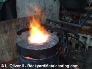 The furnace melting iron